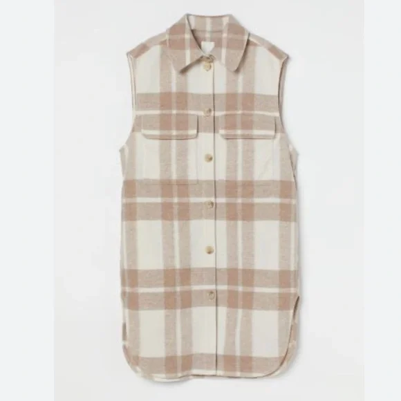 H&M | Jackets & Coats | Hm Long Vest Sleeveless Shirt Jacket 